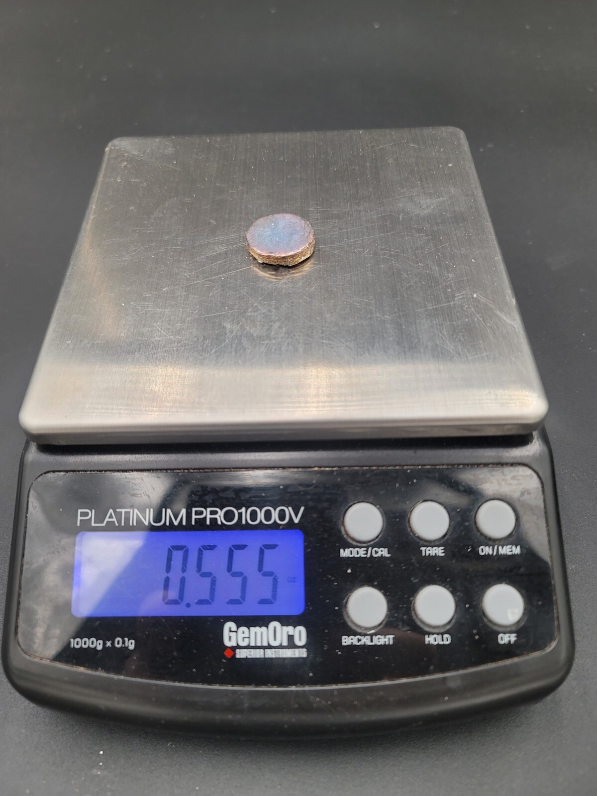 1/2 oz – Bismuth Metal ROUND 99.99% Pure