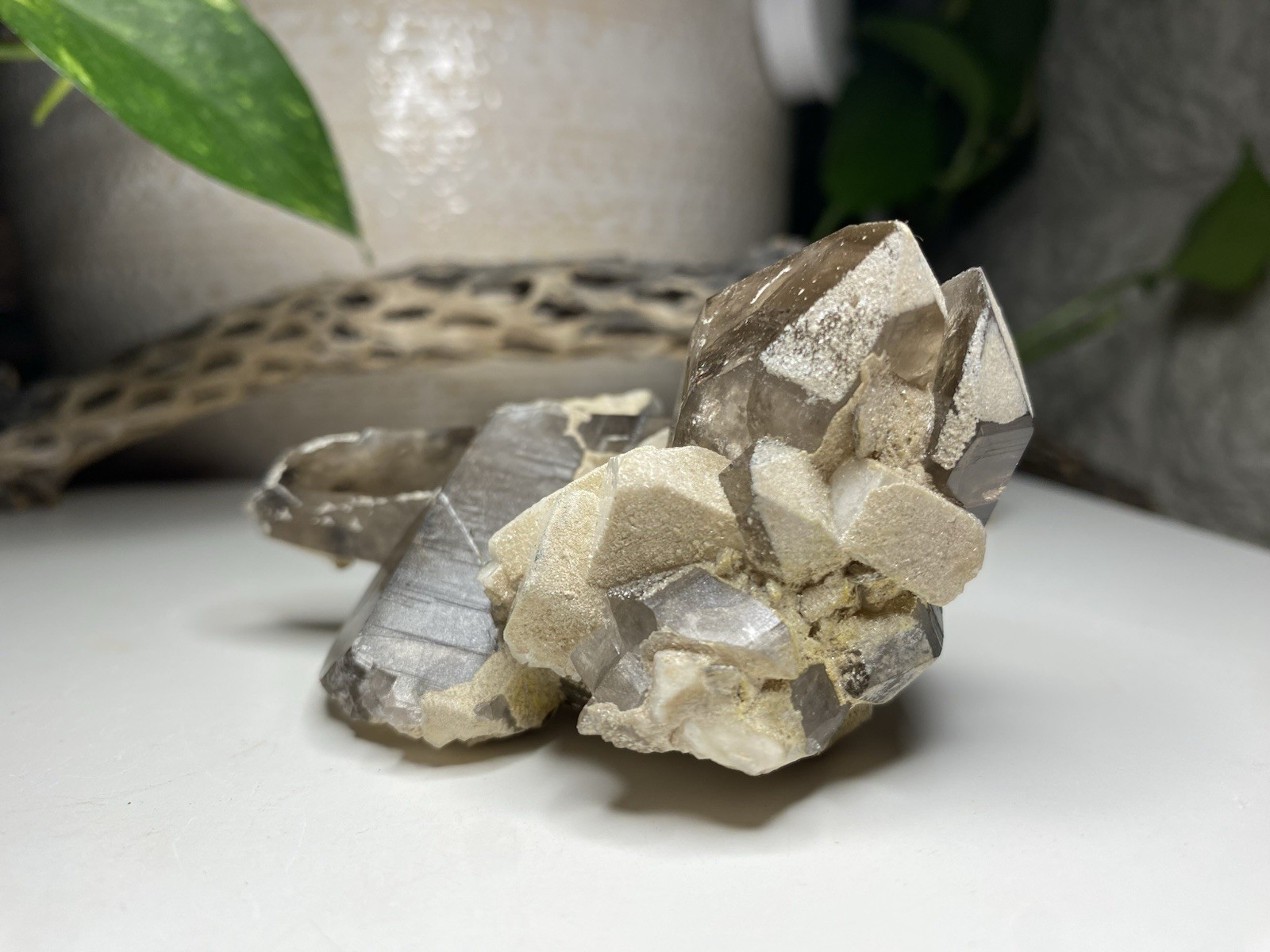 143 Gram DT Smoky Quartz on Feldspar Cluster – Skardu, Pakistan