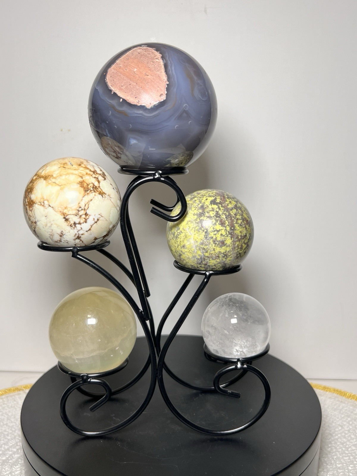 Sphere Holder – Black Holds 5 Spheres Sizes 71mm – 42mm (spheres not incl.)