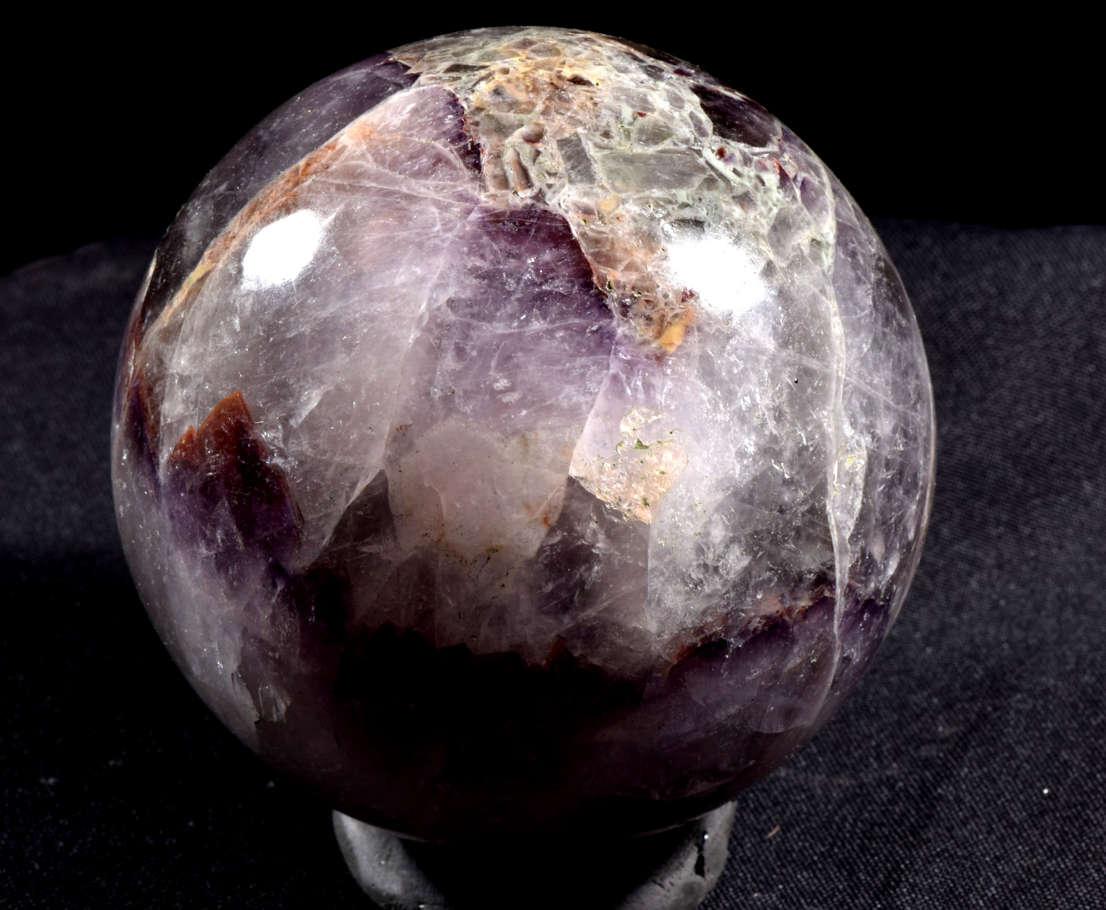 Super seven melody stone evil eye sphere 8.8 cm psychic spiritual elevation#1149
