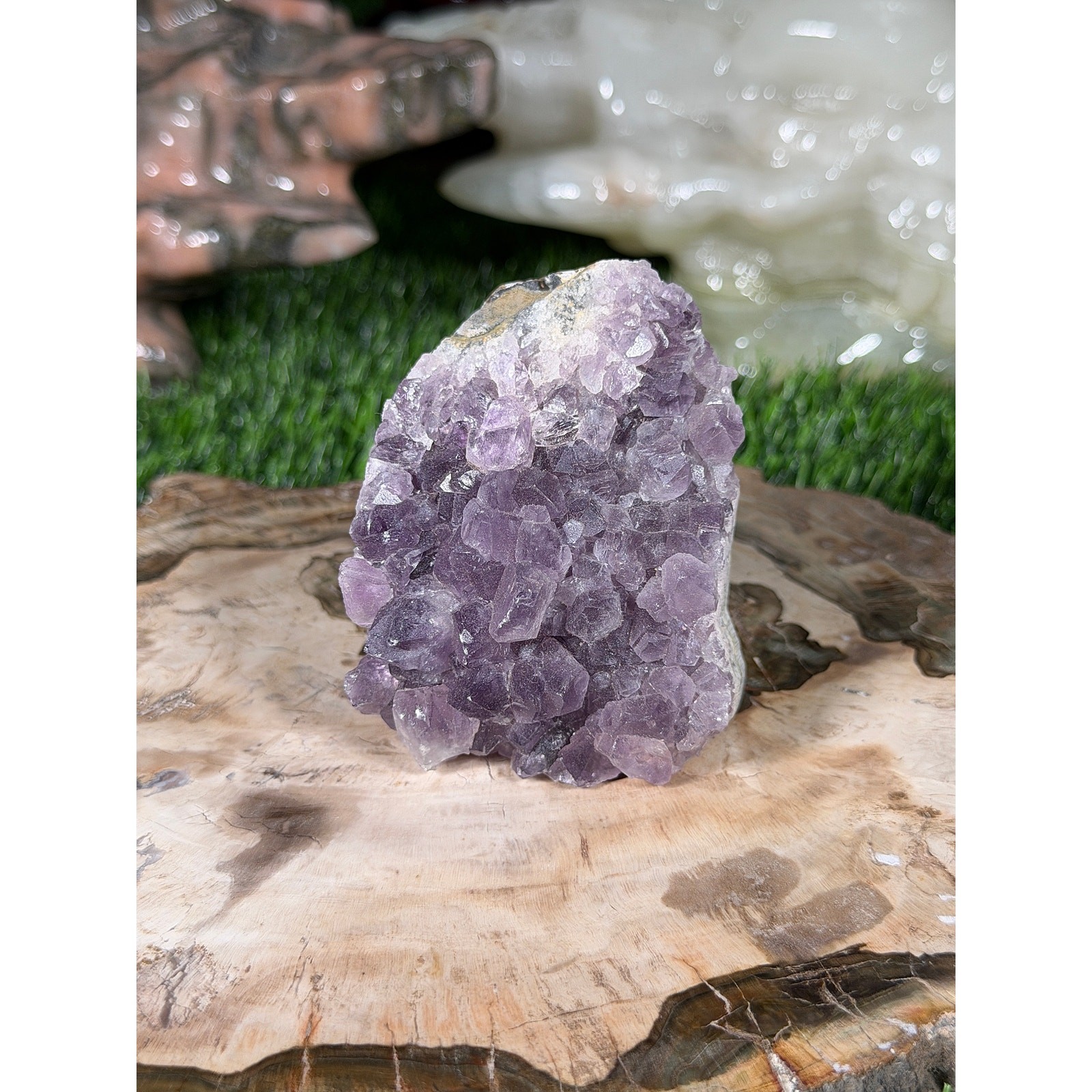 Brazilian Amethyst Crystal Rough Geode 8.1oz
