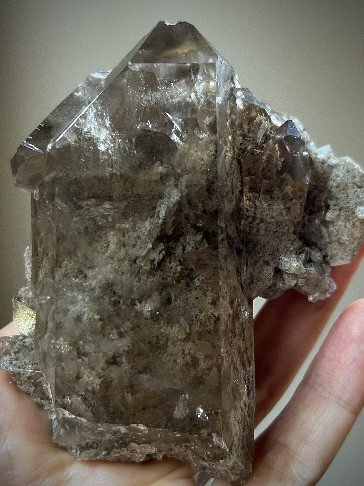 Lodolite Quartz Crystal Inclusion Quartz Natural Smoky Quartz Garden Quartz Braz
