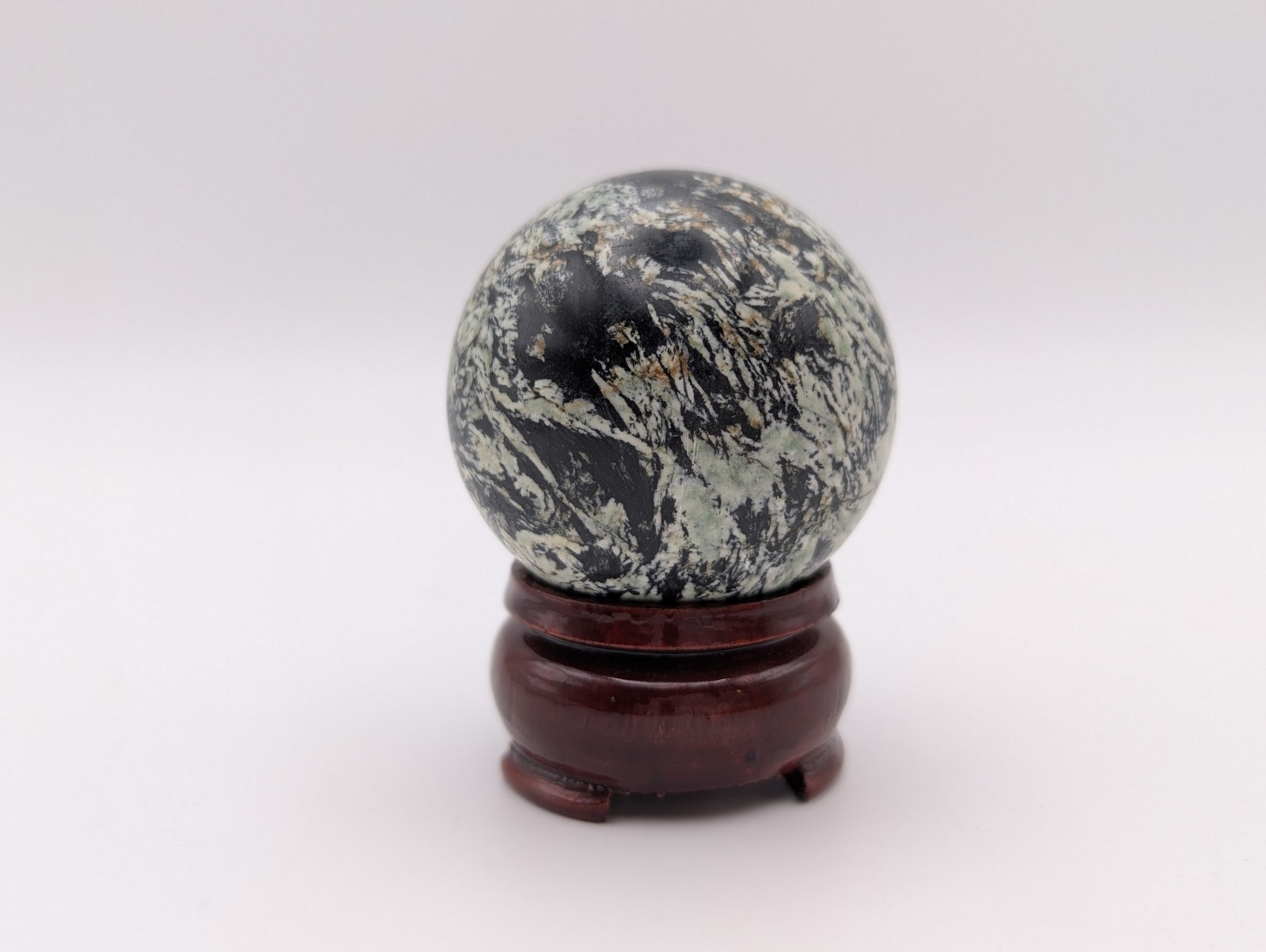 47 mm (1.82) Nice Firework Jasper Sphere Gem Ball & Stand (China) US Seller