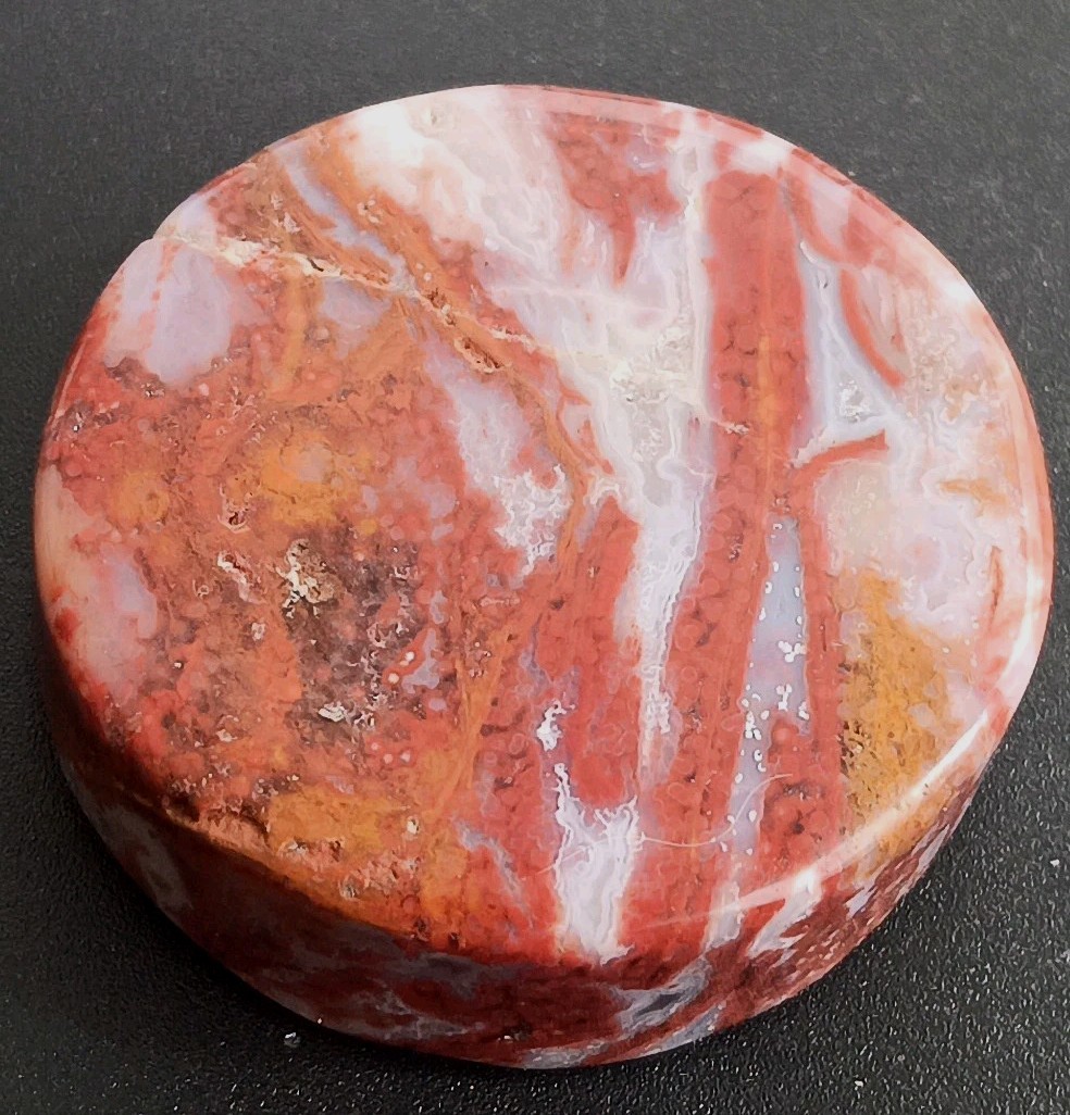 Cathedral Lace Agate Rare Mineral Mexico Mined 1-5/16″ Wide 1/4″ Thick