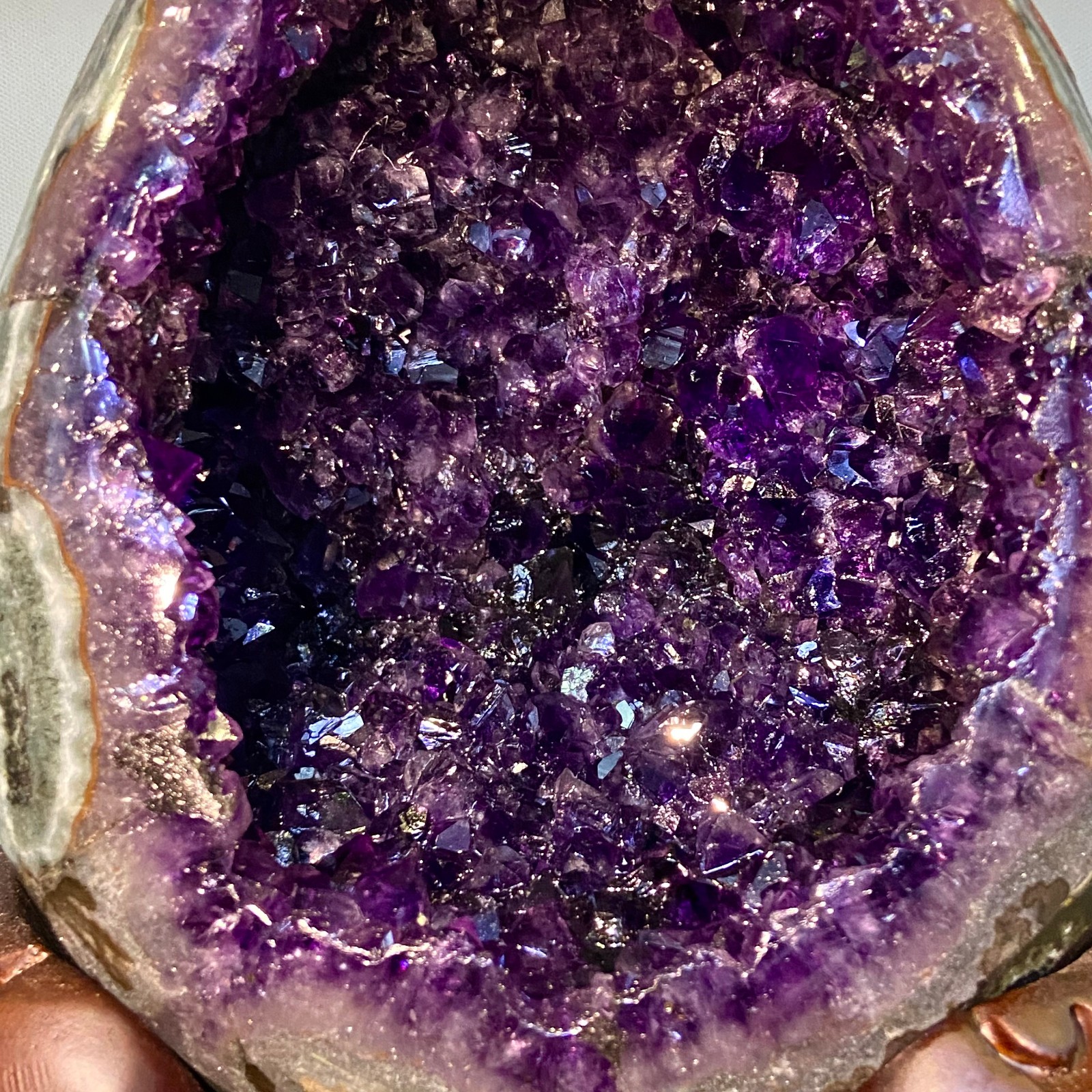 8.26LB Natural amethyst Dinosaur egg Quartz Crystal specimen healing