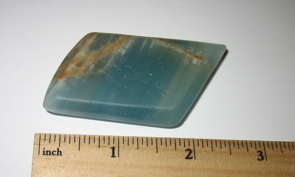 2.55″ TUMBLED POLISHED NATURAL LEMURIAN AQUATINE CALCITE CRYSTAL STONE 40.3g *10