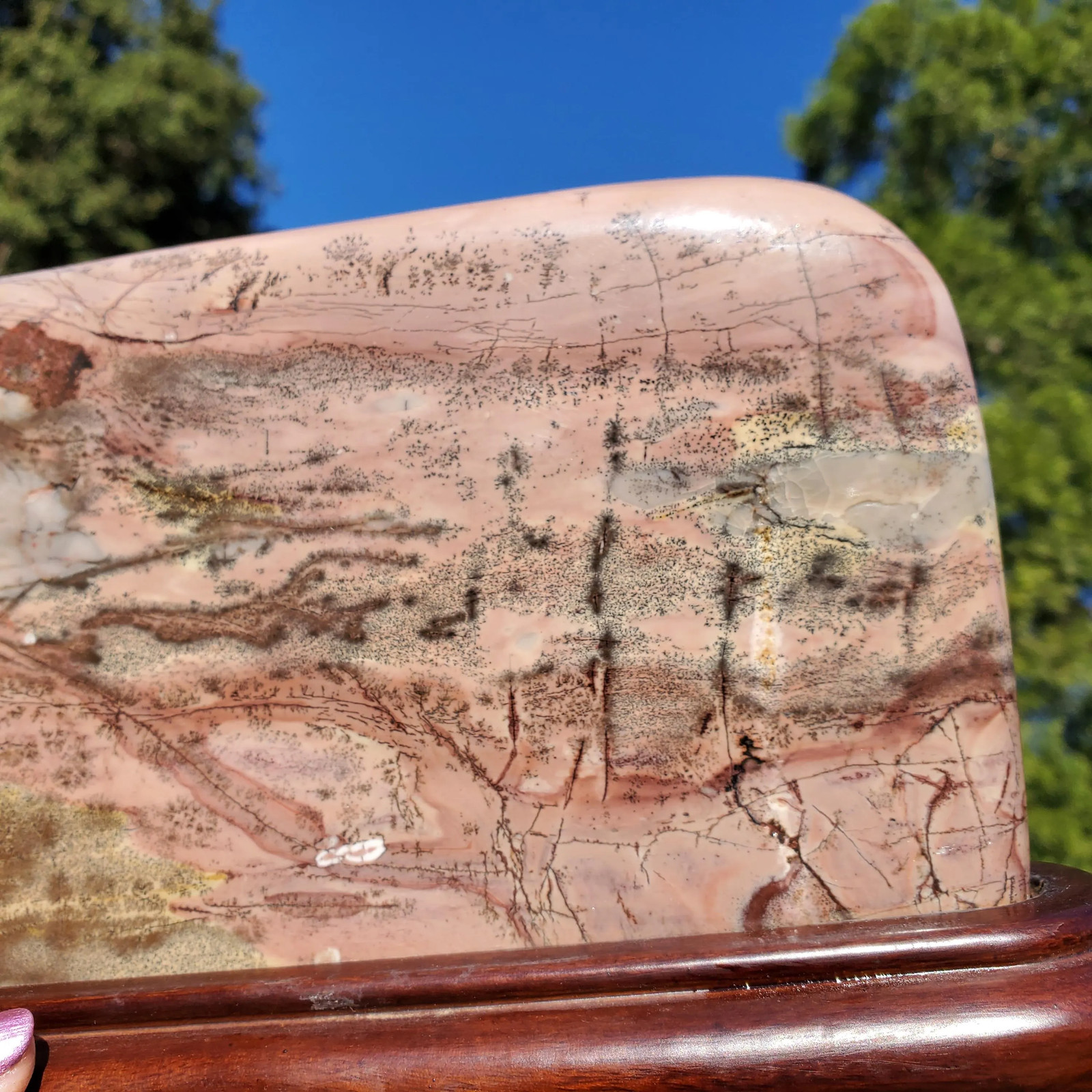 XL Picture Jasper Dendritic Pastel Display Crystal Statement Slab 2700 grams