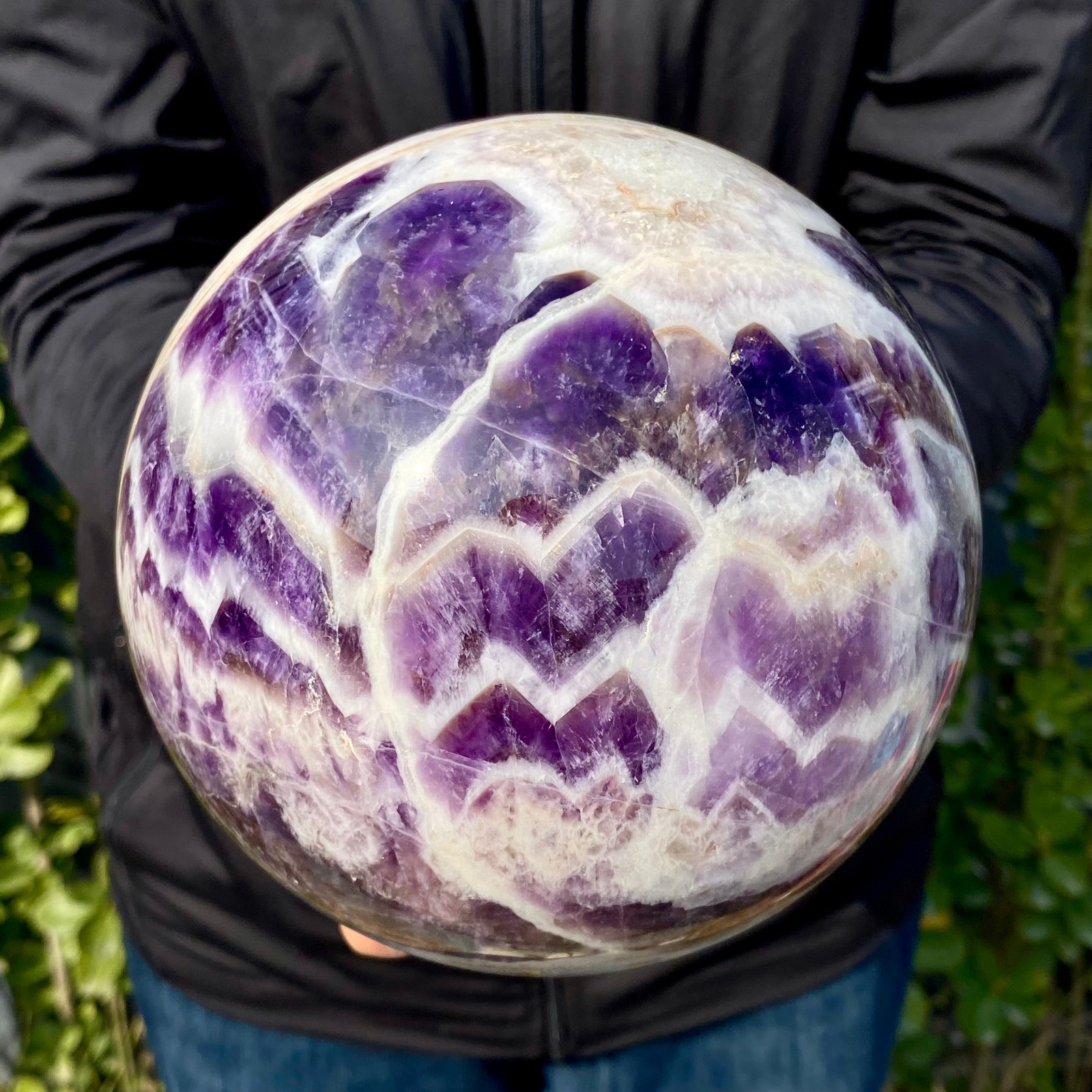 8.99LB Top Natural dreamy amethyst Quartz Sphere Quarzt Crystal Ball reiki Heali