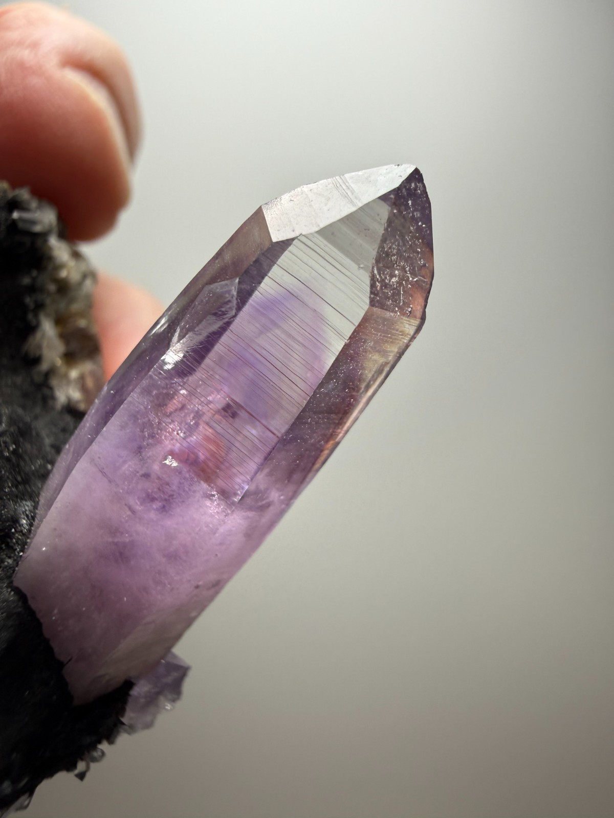 Beautiful 3cm Amethyst crystal w/phantom on Matrix- Guerrero, Mexico