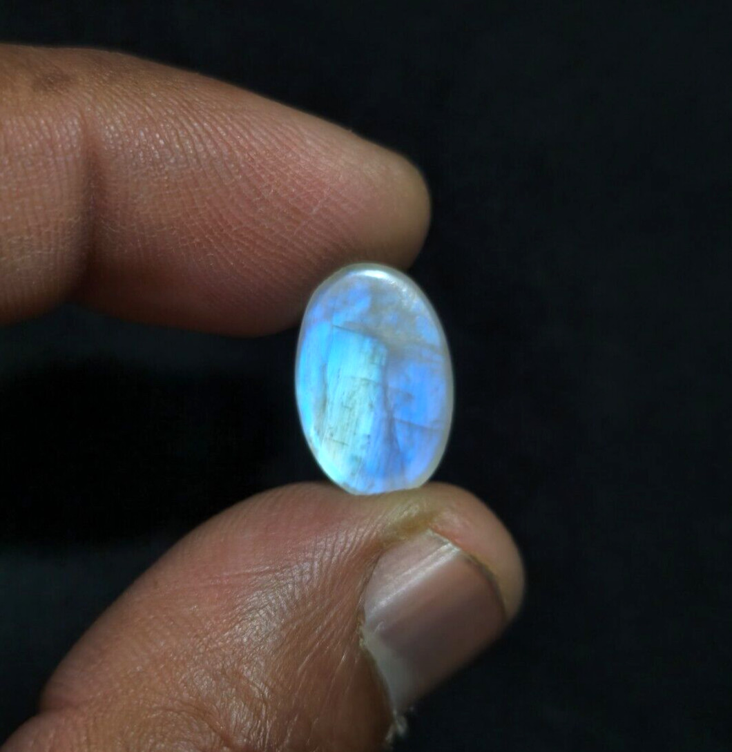 Rare Rainbow Moonstone Oval Shape Size 16.50x11x7 mm Loose Gemstone For Jewelry
