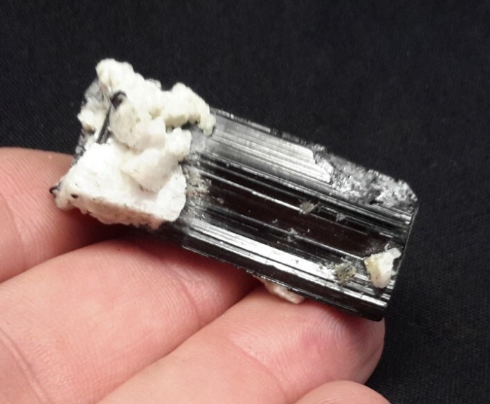 40mm BLACK TOURMALINE with QUARTZ from Stak Bala, Pakistan