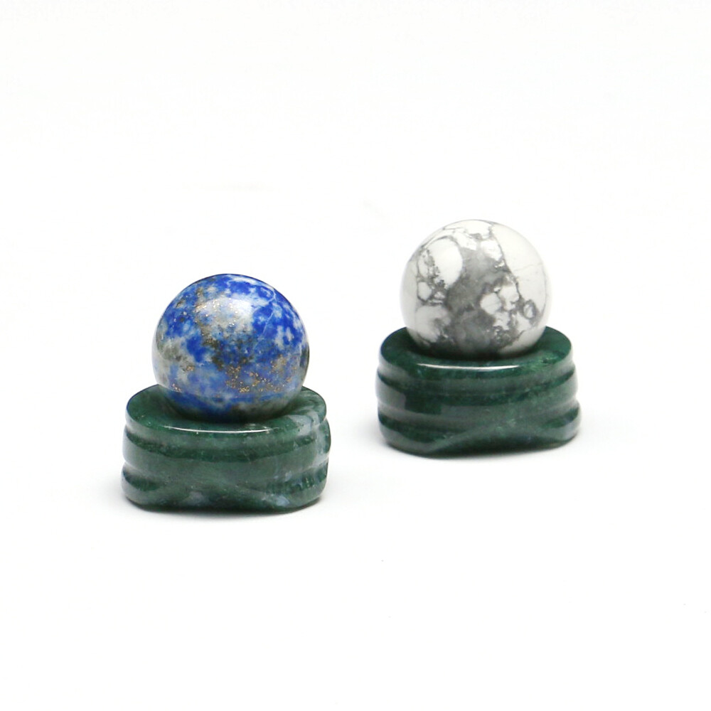 Natural Crystal Ball Holder Base Display Sphere Egg Support Stand Stone Home