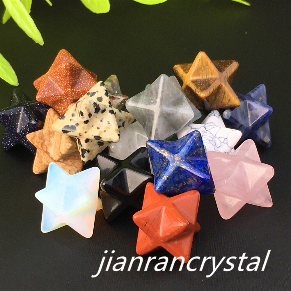 10pcs Mix Natural quartz crystal Merkaba Star carved mini crystal Skull Healing