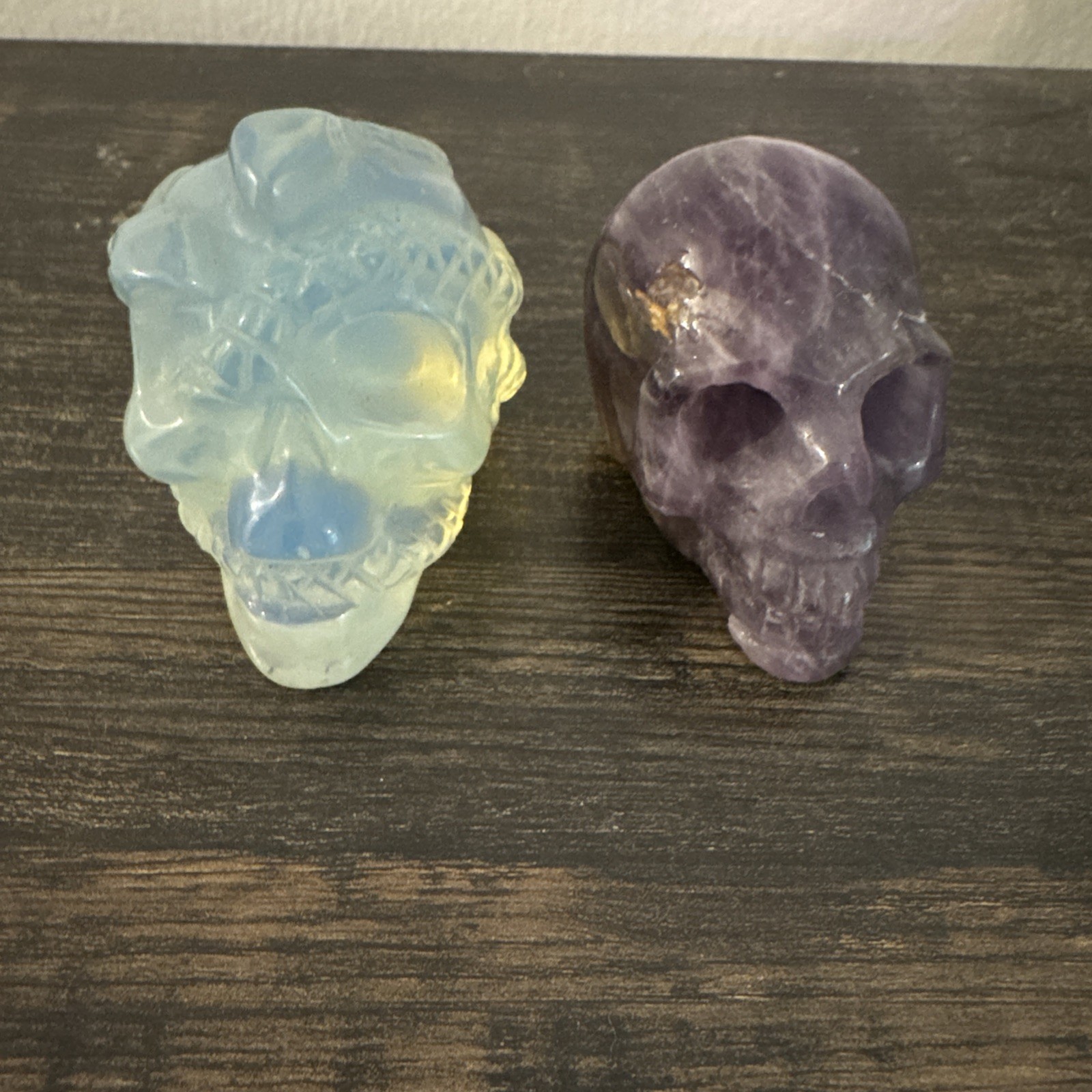 Crystal Skull Set – Flourite & Opalite 2.25” & 2.75”