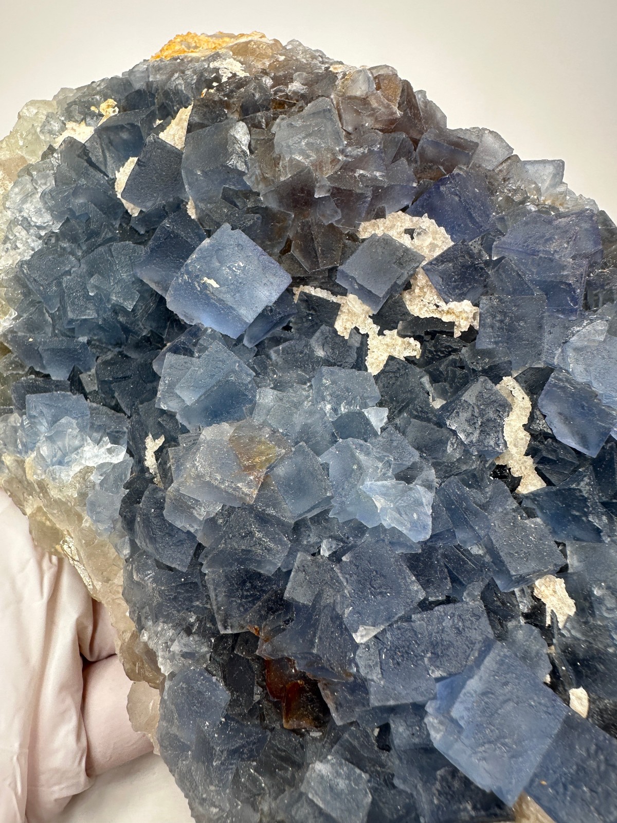 LARGE GEMMY Blue Fluorite & Quartz Crystal Specimen__Bingham , New Mexico