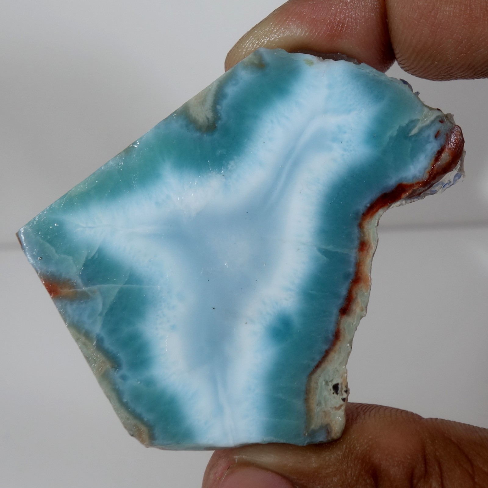Spiritual Healing Larimar Natural Authentic Slab Rough Blue Gem Stone 154.90 Cts