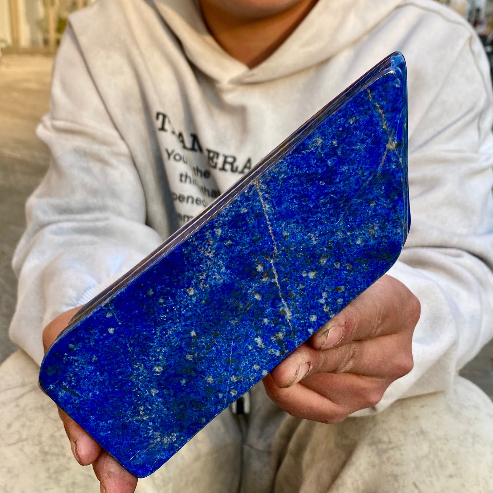 3.19LB Natural Stone Lapis Lazuli Freeform Polished Crystal Mineral Specimen
