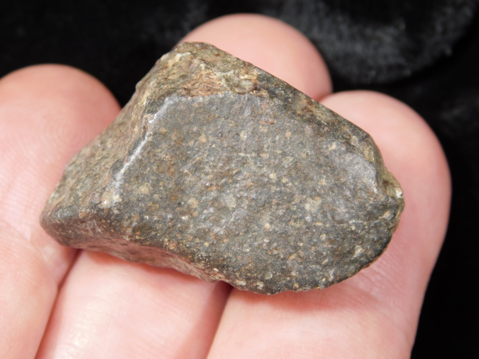 Stony METEORITE with DARK Fusion Crust 100% Natural 23.3gr