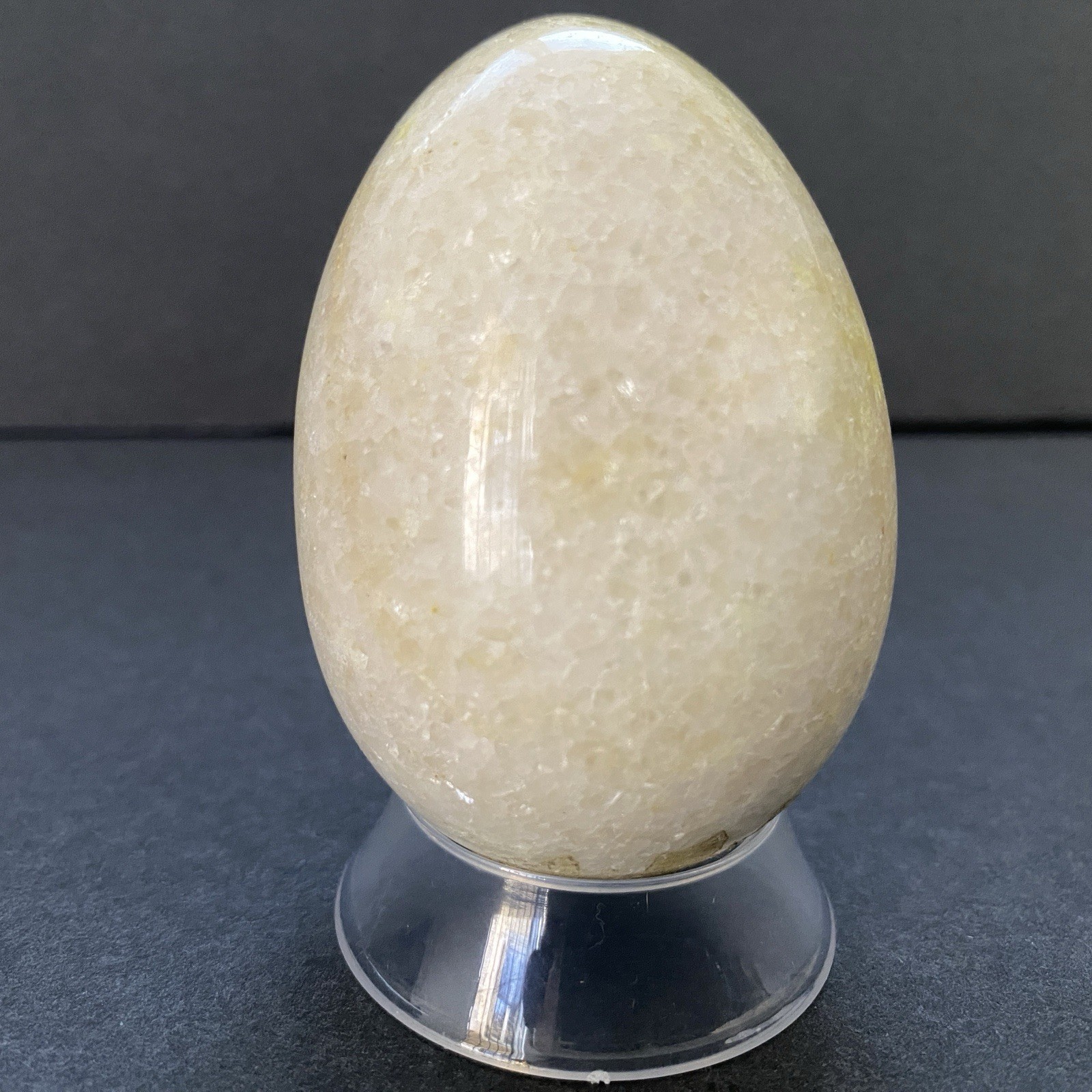 Natural Onyx Stone Egg With Stand Hand Polished Banded Agate Calcite Crystal