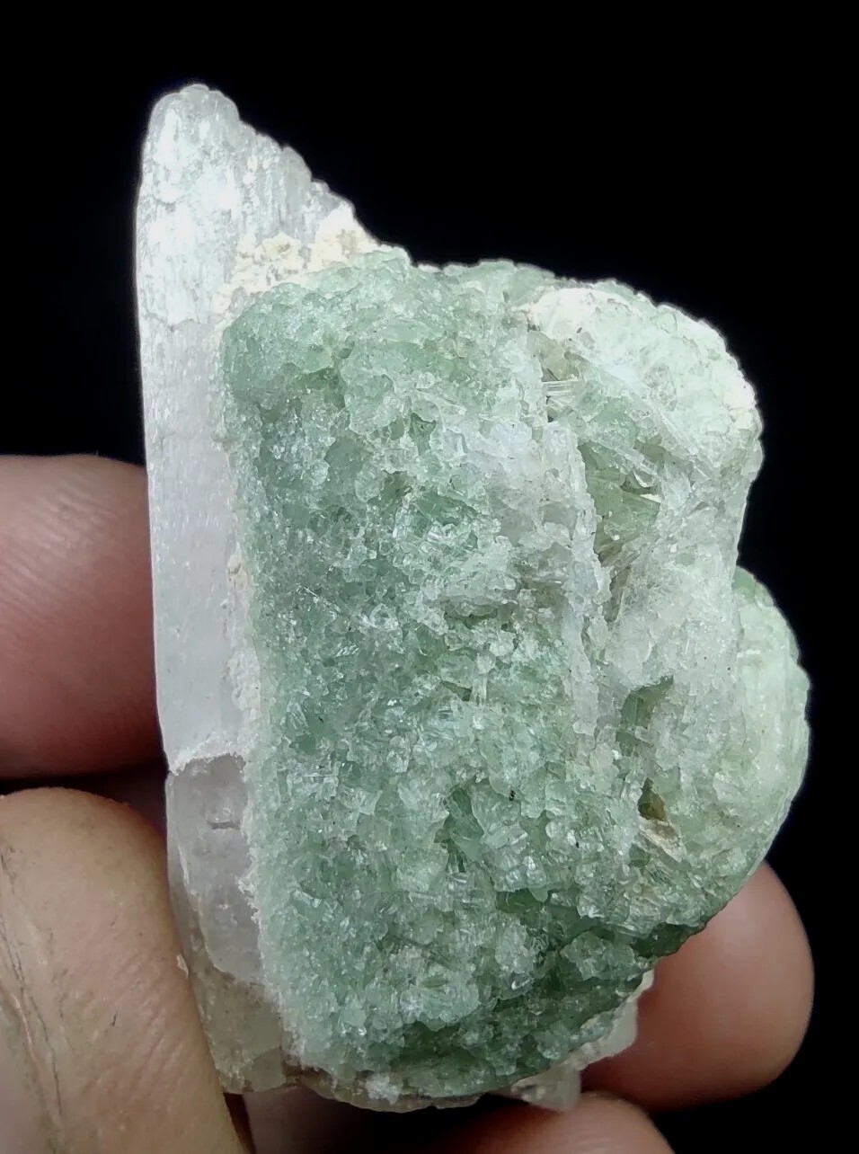Aesthetic Tourmaline Crystals With Kunzite Crystal From Afghanistan.