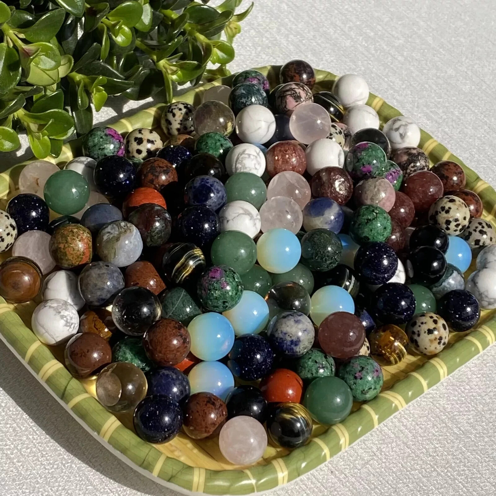 10pcs Wholesale Natural mixed Ball Quartz Crystal Sphere Reiki Healing Gem 15mm+
