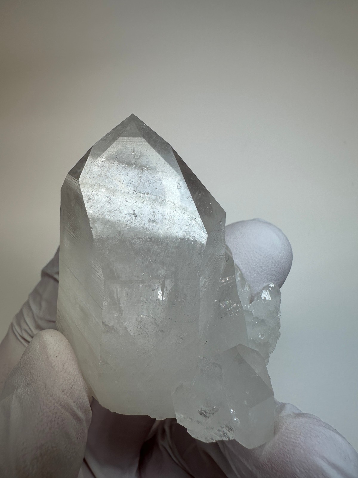 Dozens of Record Keepers__Clear Rare Arkansas Quartz Crystal Cluster