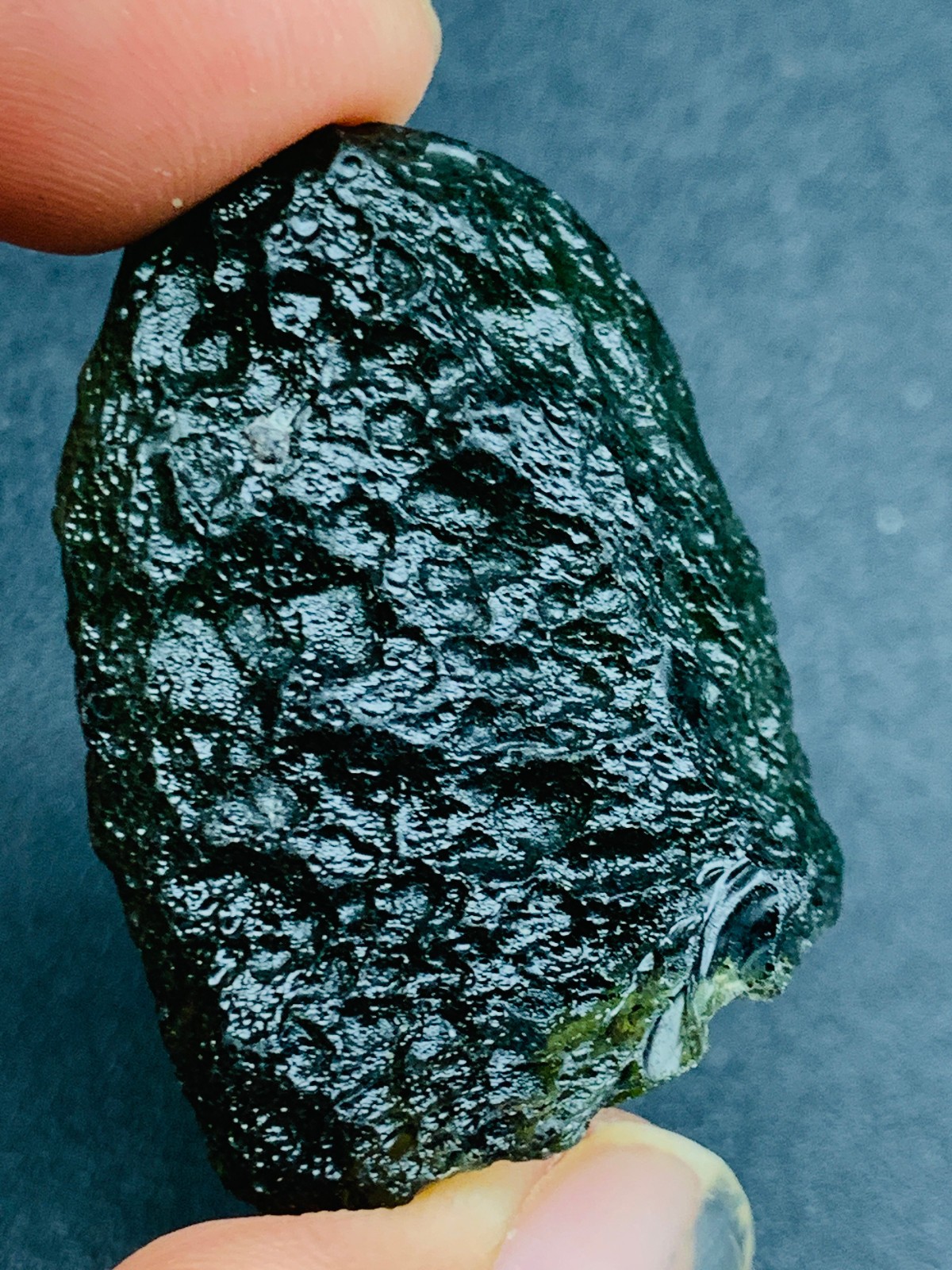 TOP Moldavite Raw Moldavite Crystal from Czech Republic PICcertificate 68CT