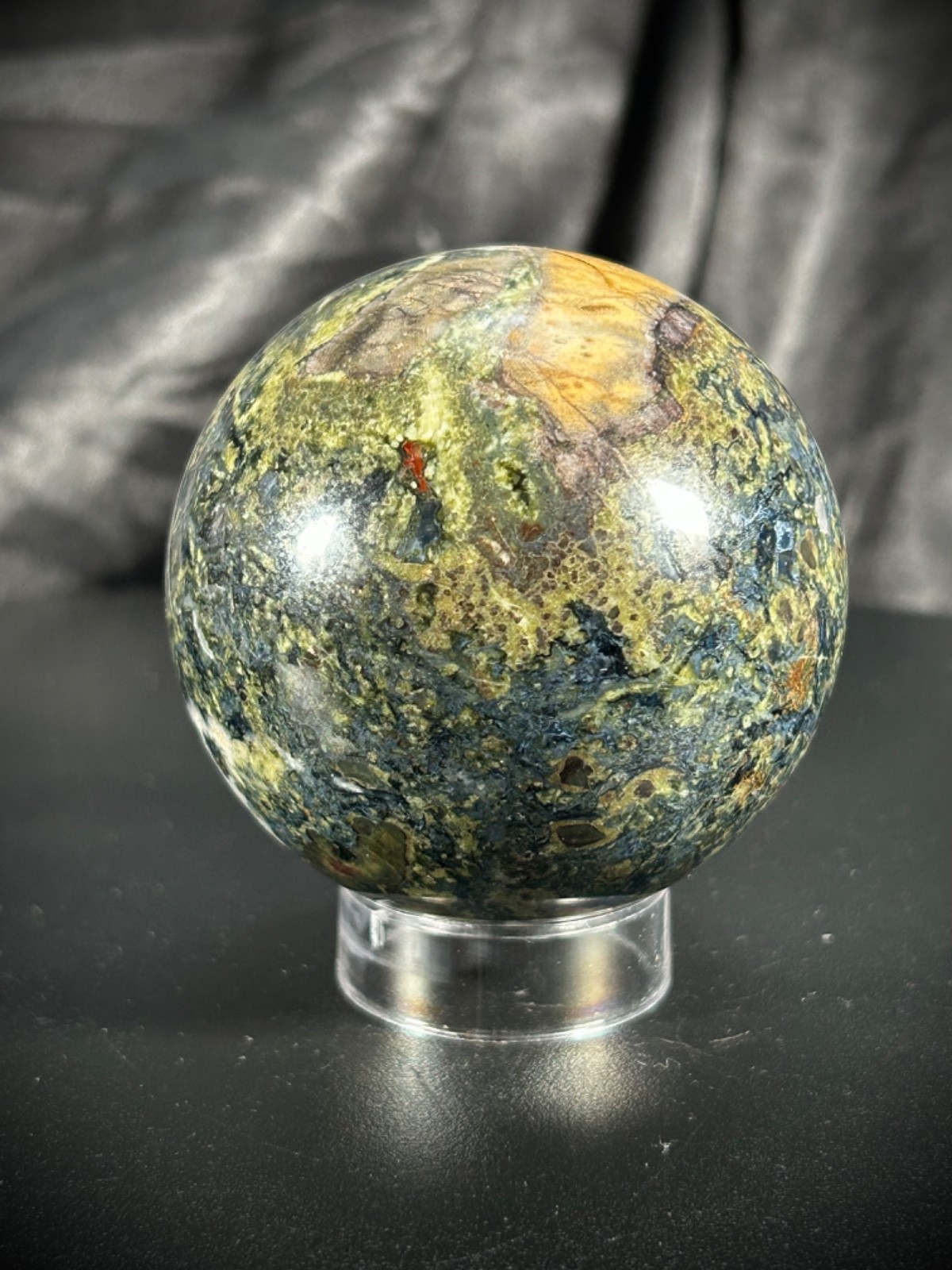 2.45″ Pietersite Sphere With Acrylic Stand 13.1oz (372 grams)