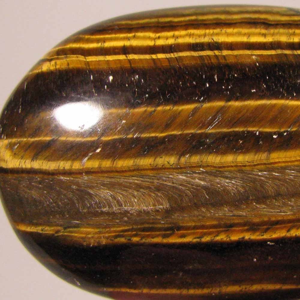 2.3″ TIGER EYE Gemstone Polished Palm Stone – South Africa