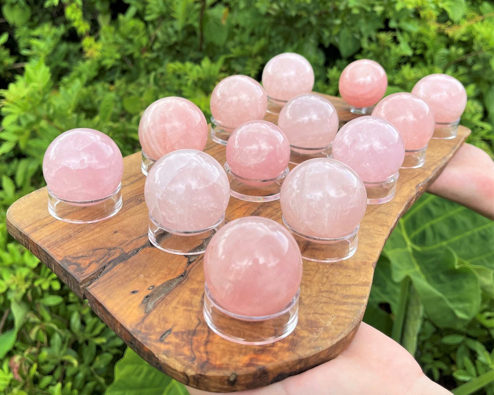 Rose Quartz Crystal Sphere LARGE 2″ Sphere + Stand, A Quality Rose Quartz Sphere
