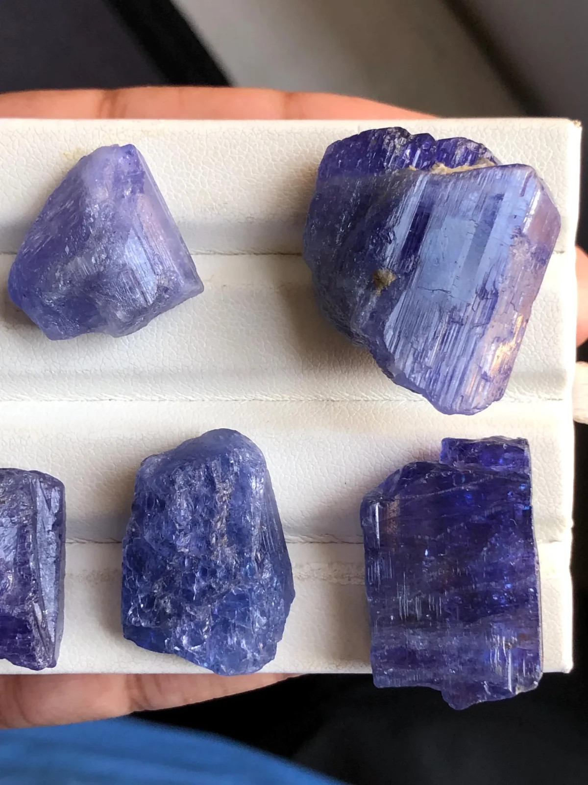 AAA Tanzanite Rough Gemstone: Natural Blue-Violet Crystal. Tz#2