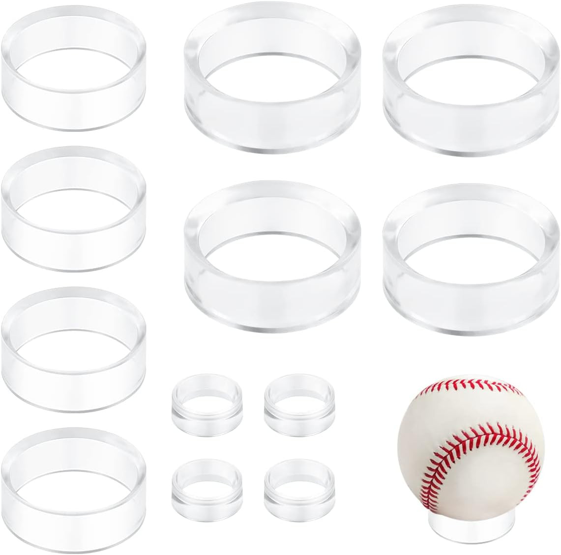 12Pcs Acrylic Sphere Stand Clear round Sphere Holder Plastic Display Stand