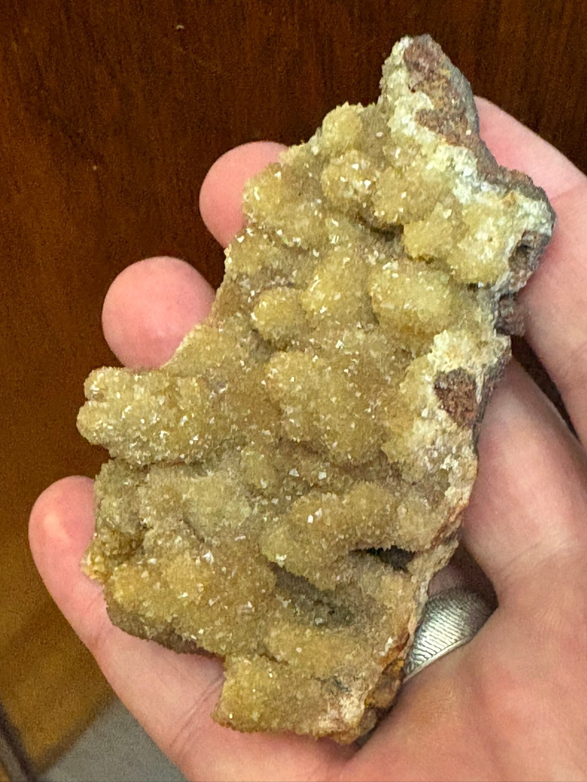 Smithsonite, yellow, Monte Cristo mine, Rush, Arkansas, USA