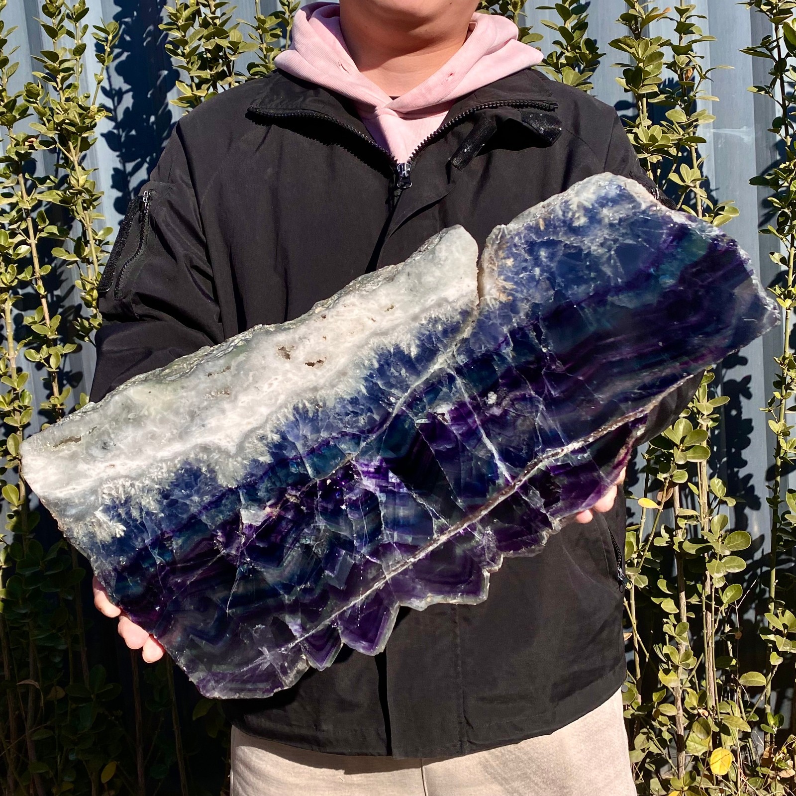 11.46LB Natural beautiful Rainbow Fluorite Crystal flake original stone specimen