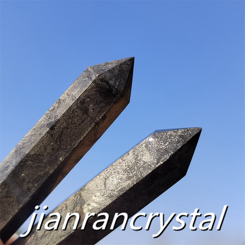 3pcs Natural Pyrite Wand Quartz Crystal Obelisk Point Tower Healing 5.5cm