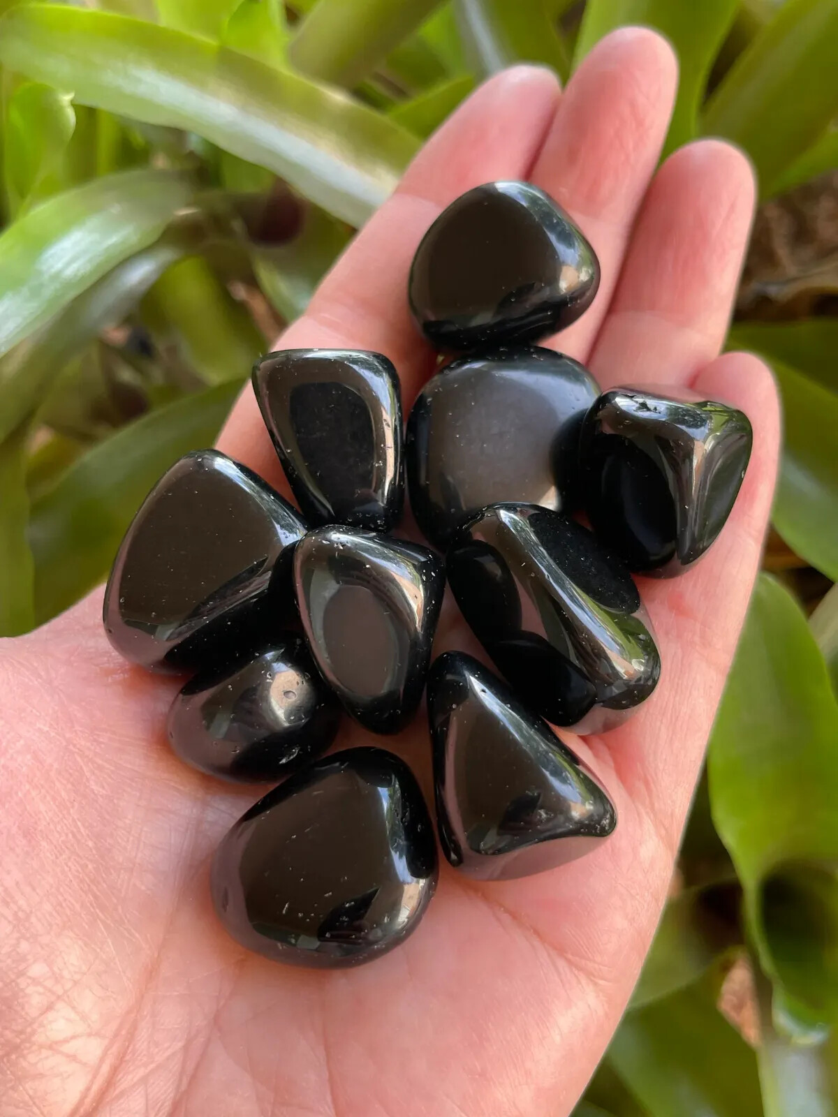 Black Obsidian Tumbled Stones, 0.75-1 Inch Tumbled Black Obsidian Stone,Bulk lot