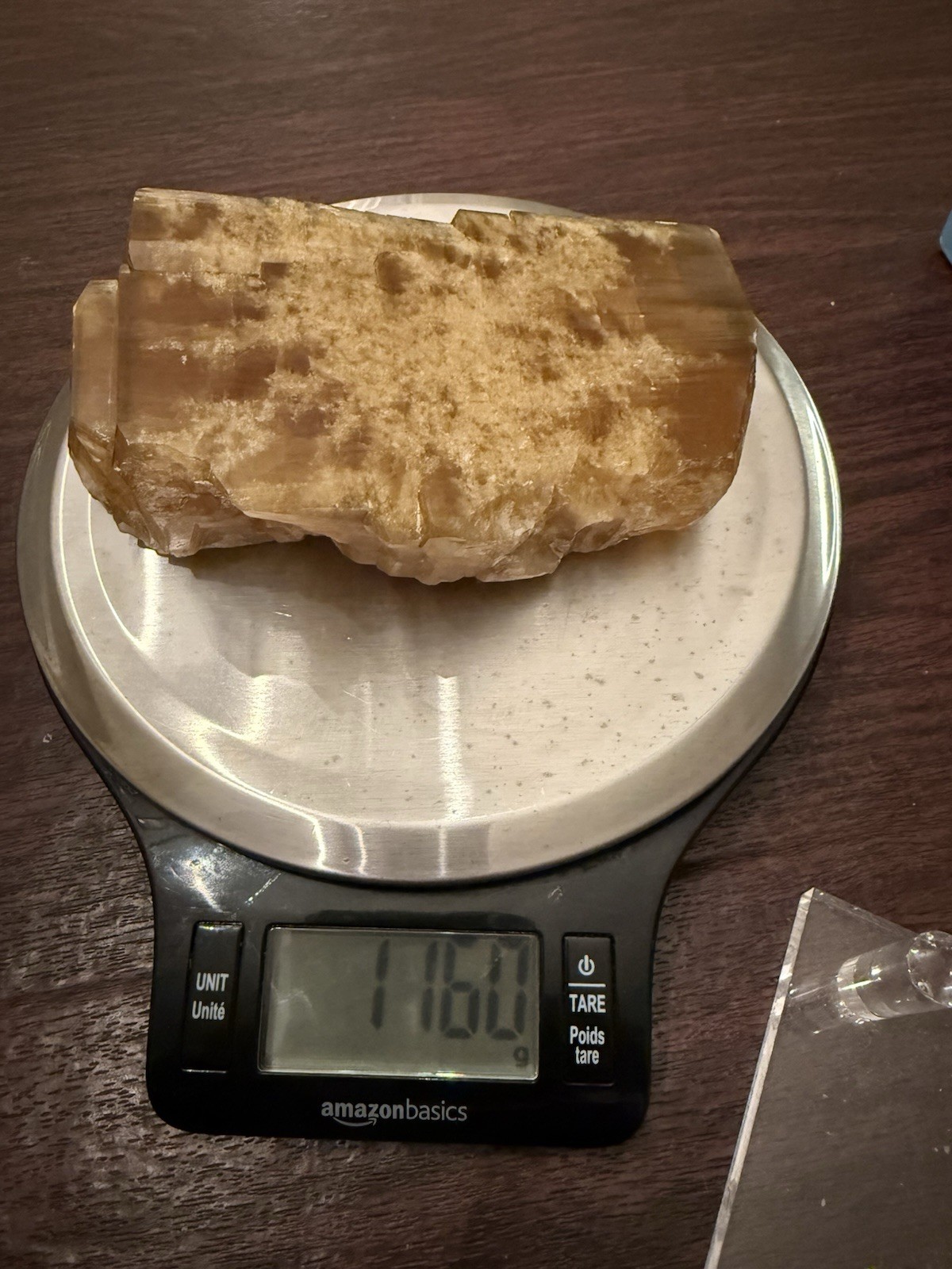 Golden Barite China 2+ Pounds Mineral Specimen With Stand