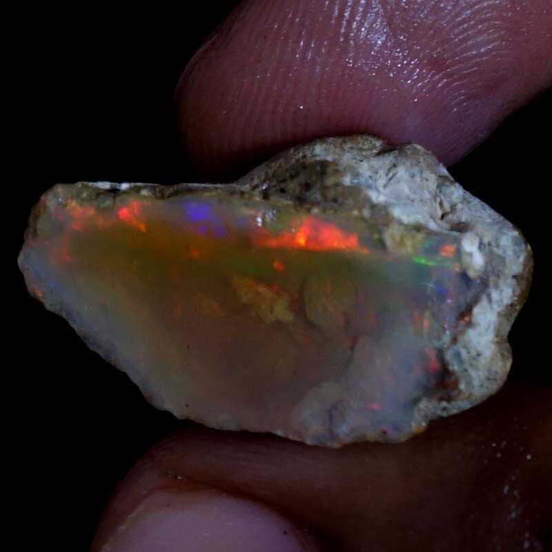 16.00 Ct October Birthstone AAA Ethiopian Opal Rough Welo/Multi Fire Amazing Raw