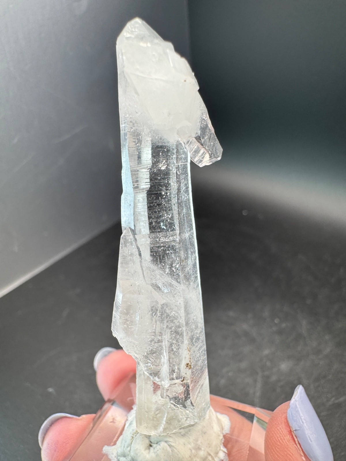 6528 Clear Quartz Crystal with Double Terminated Cross Crystal Brazil 20g