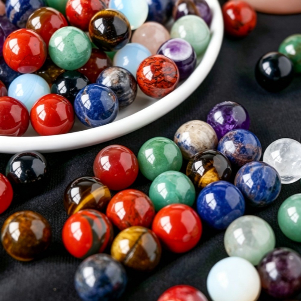 Natural Mixed Crystal Sphere Balls Reiki Healing Stone Decoration Meditation200g