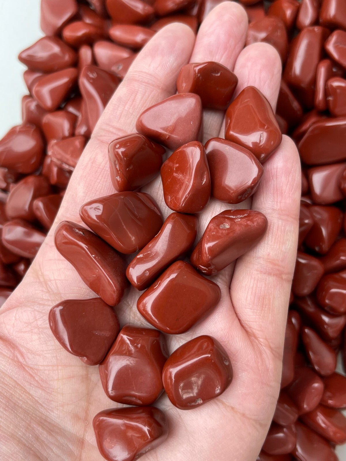Red Jasper Tumbled Stones, 0.5″-1″ S to M Size Tumbled Red Jasper, Pick A Weight