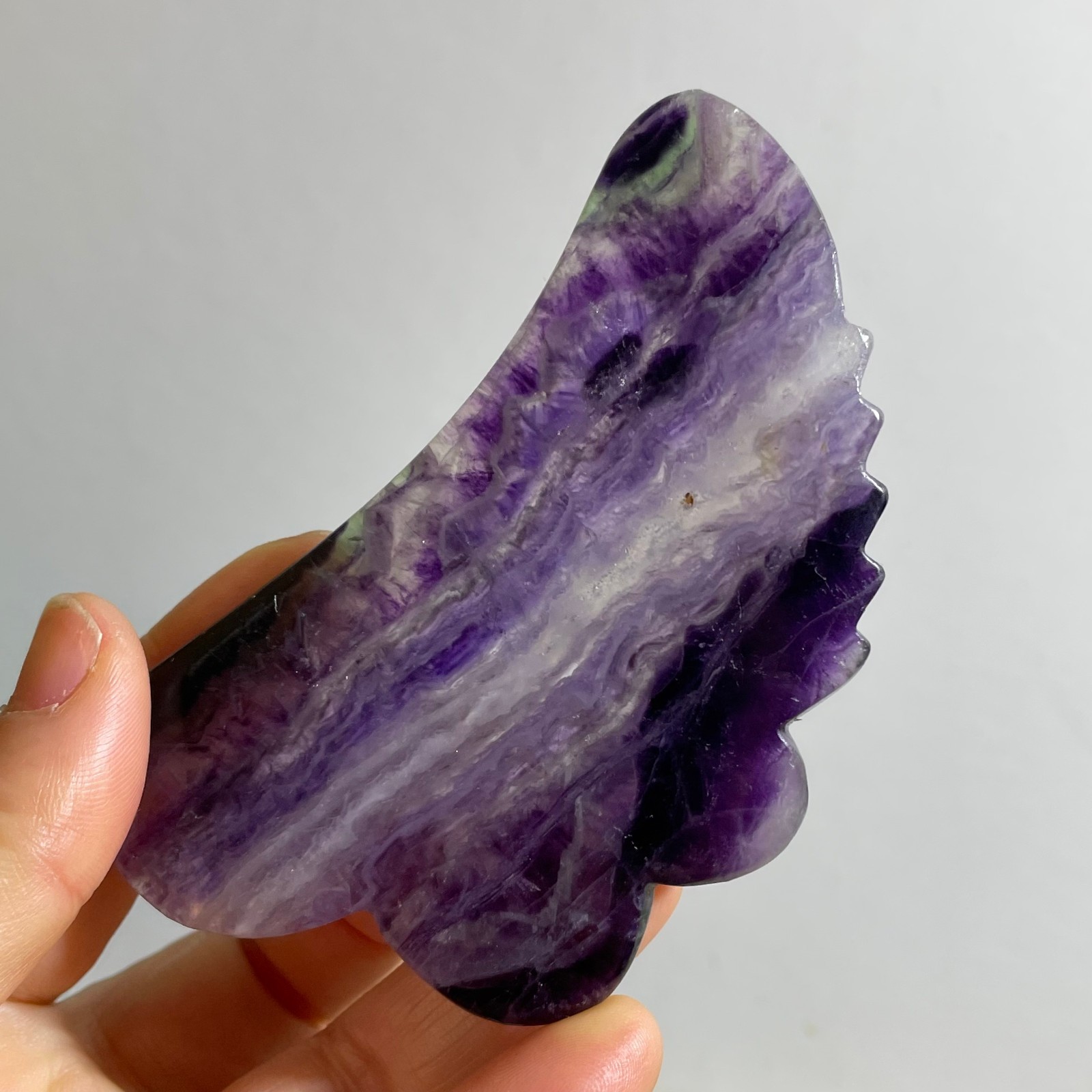74g beautiful Rainbow Fluorite Rough stone specimens cure