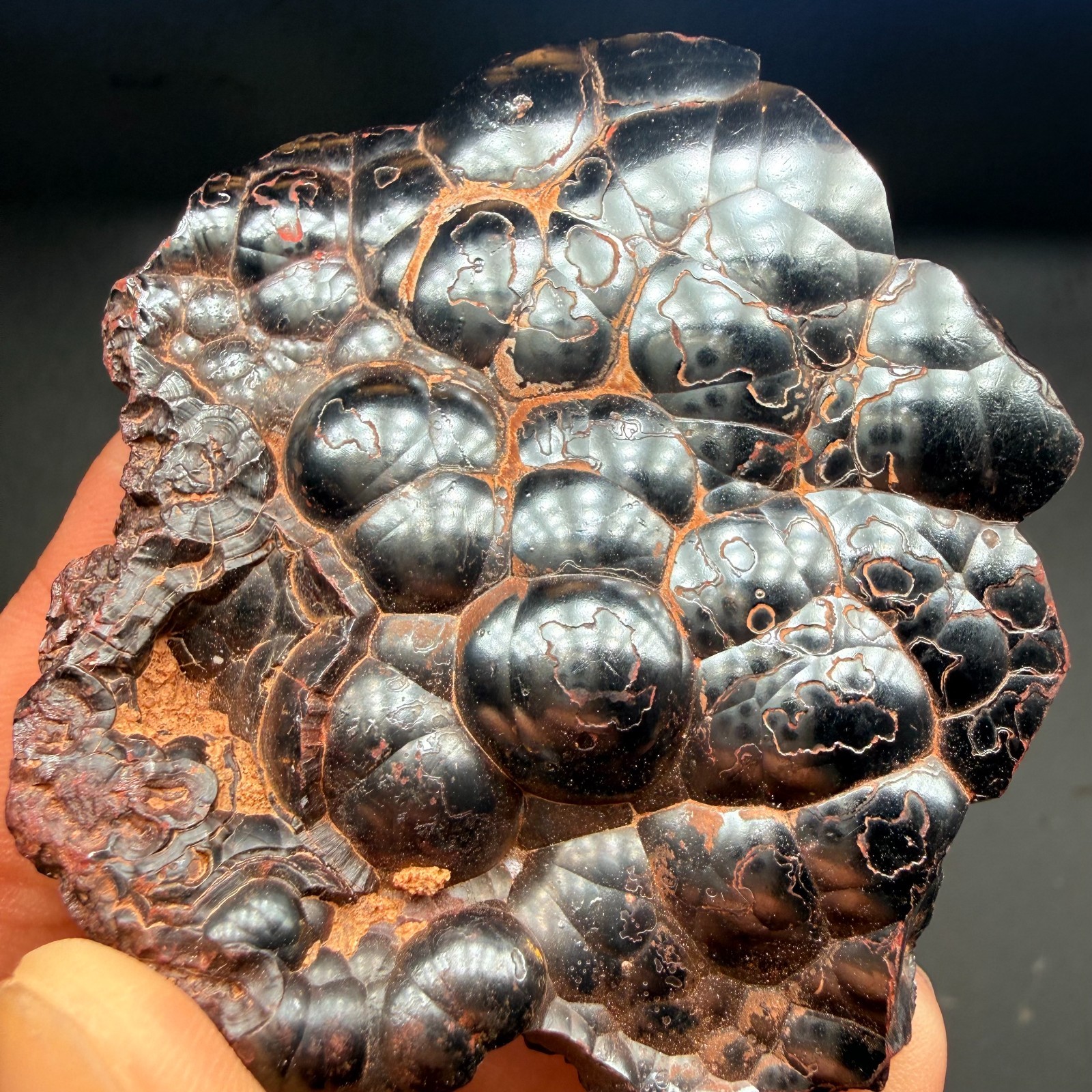 Botryoidal Hematite Specimen from Morocco 171g – Natural Iron Rose Formation