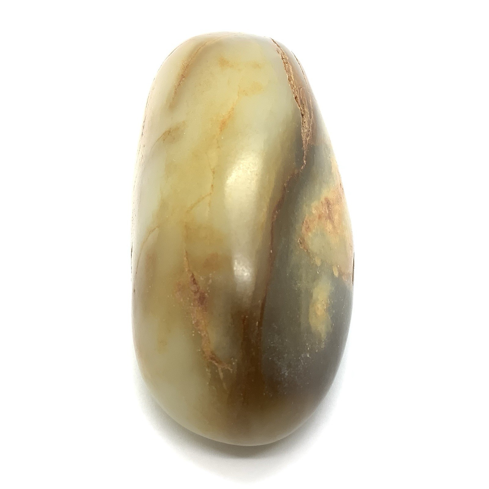 Siberian Jade Stone White Honey Nephrite Jade Cobble Vitim Siberia 248g Specimen