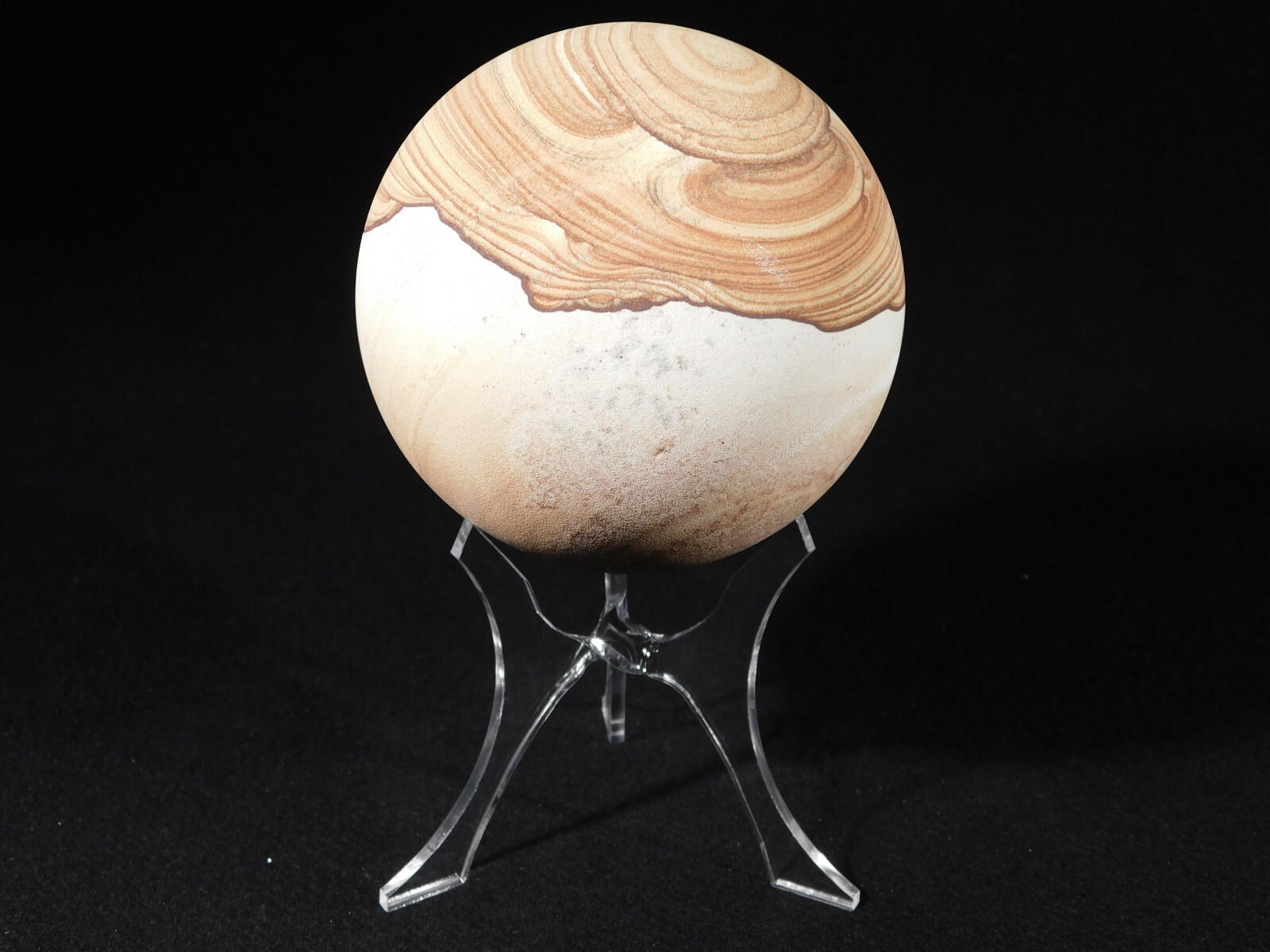 Sphere Display Stand Three Post Clear Lucite Large Size TT13
