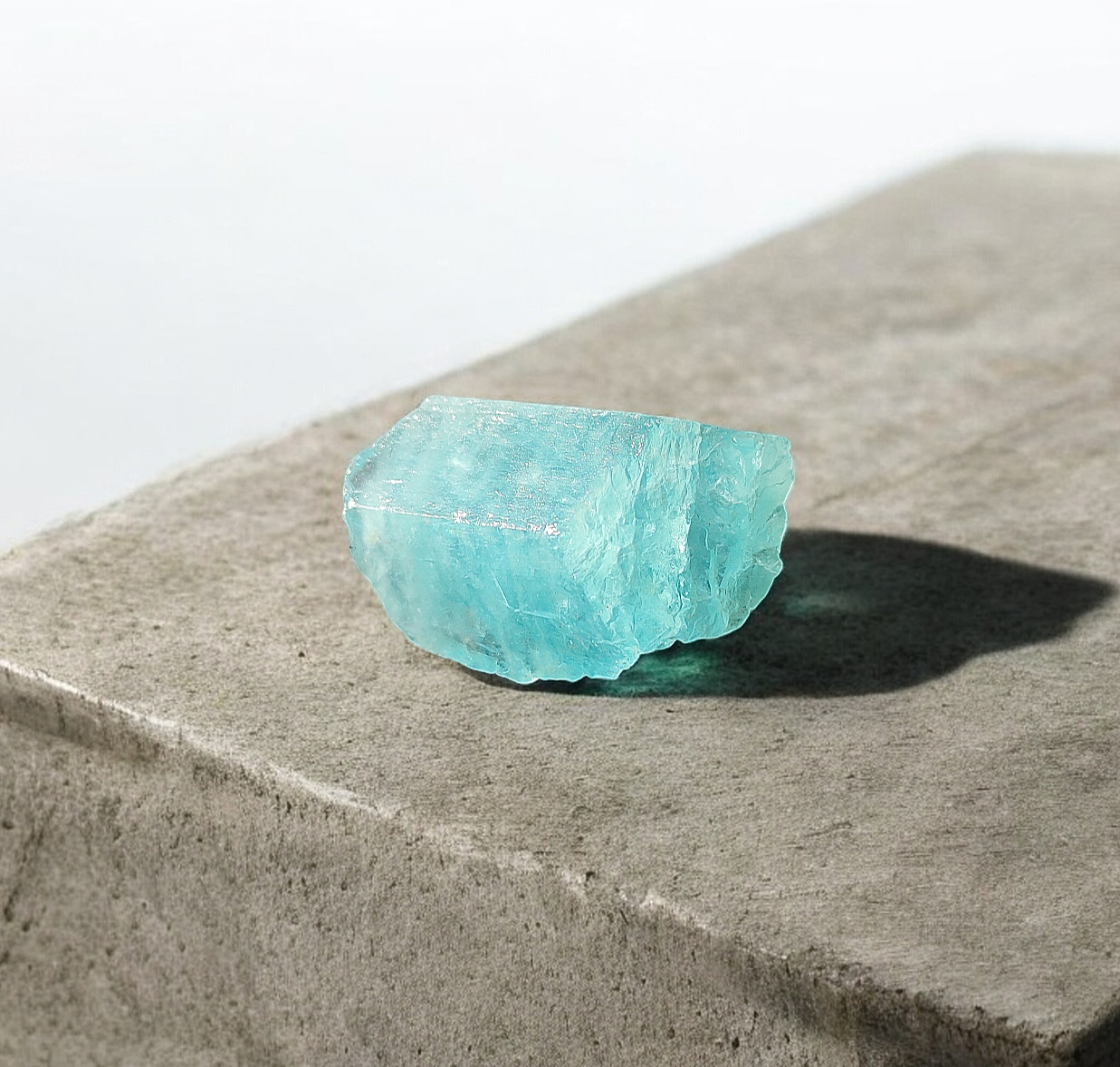 27g Raw Blue-Green Aquamarine Beryl Natural Corrosion Crystal Rough Specimen