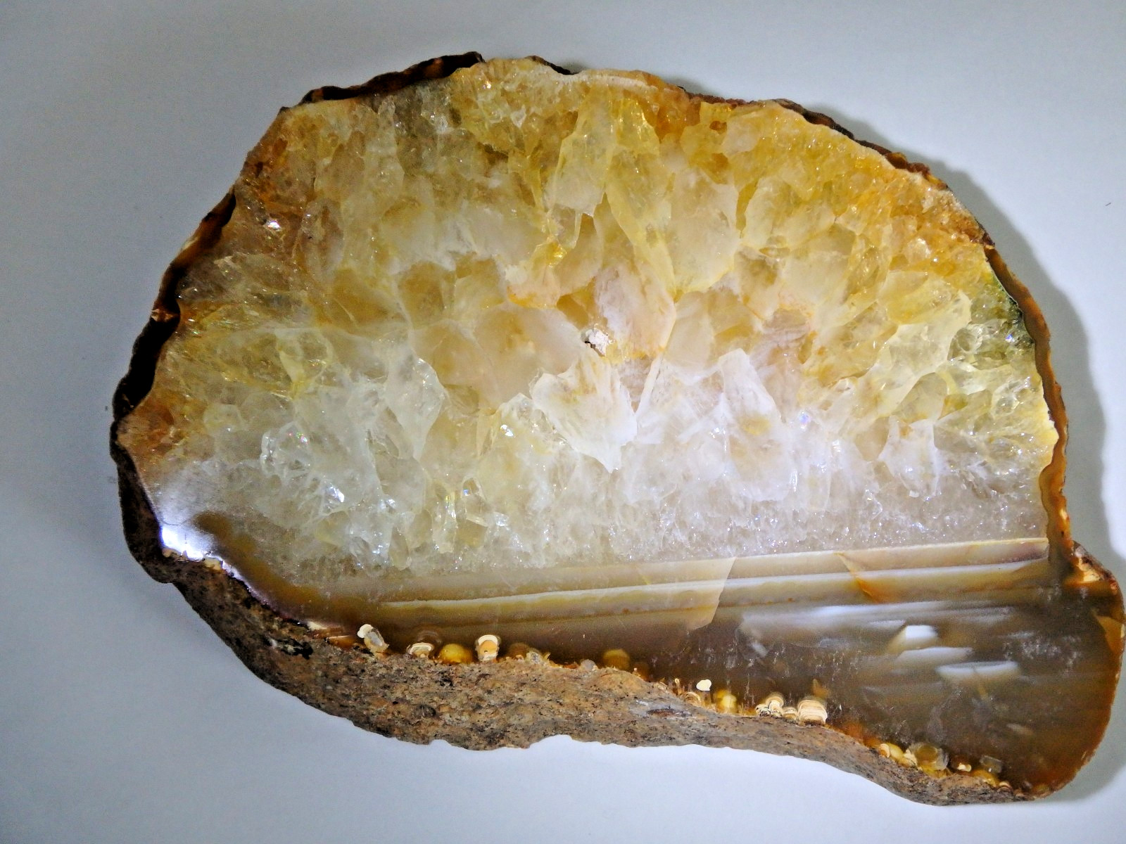Crystal Stunning Quartz Slice 1 lb. 2 ounces 3/4″ thick Brazil Polished