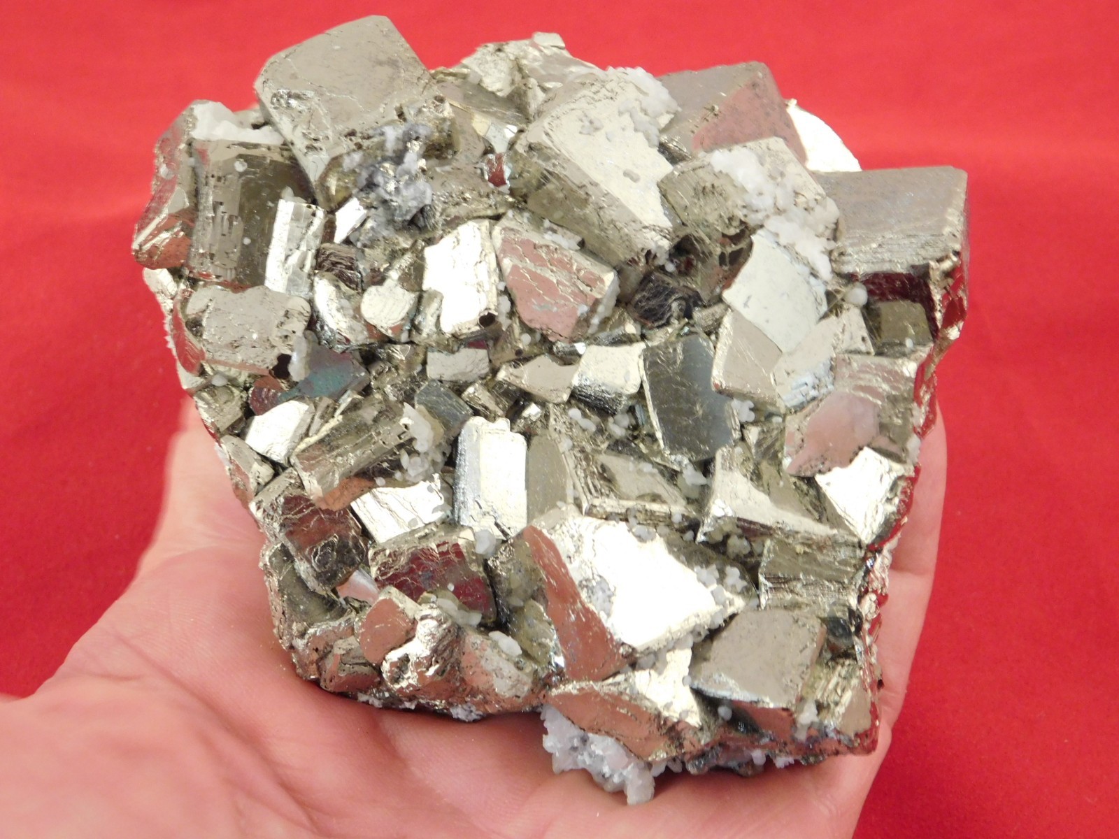 Big! Nice and 100% Natural Pyrite CUBE Cluster Huanzala Mine Peru 764gr
