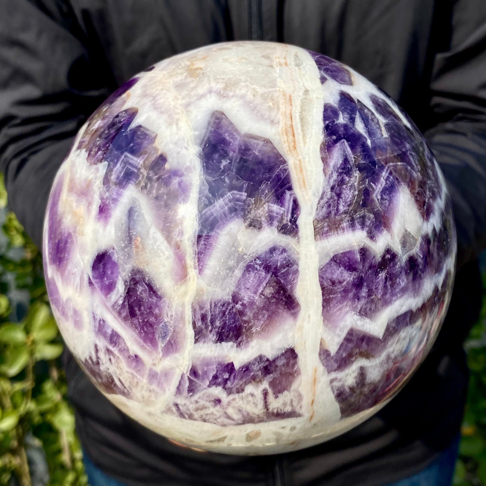 8.99LB Top Natural dreamy amethyst Quartz Sphere Quarzt Crystal Ball reiki Heali