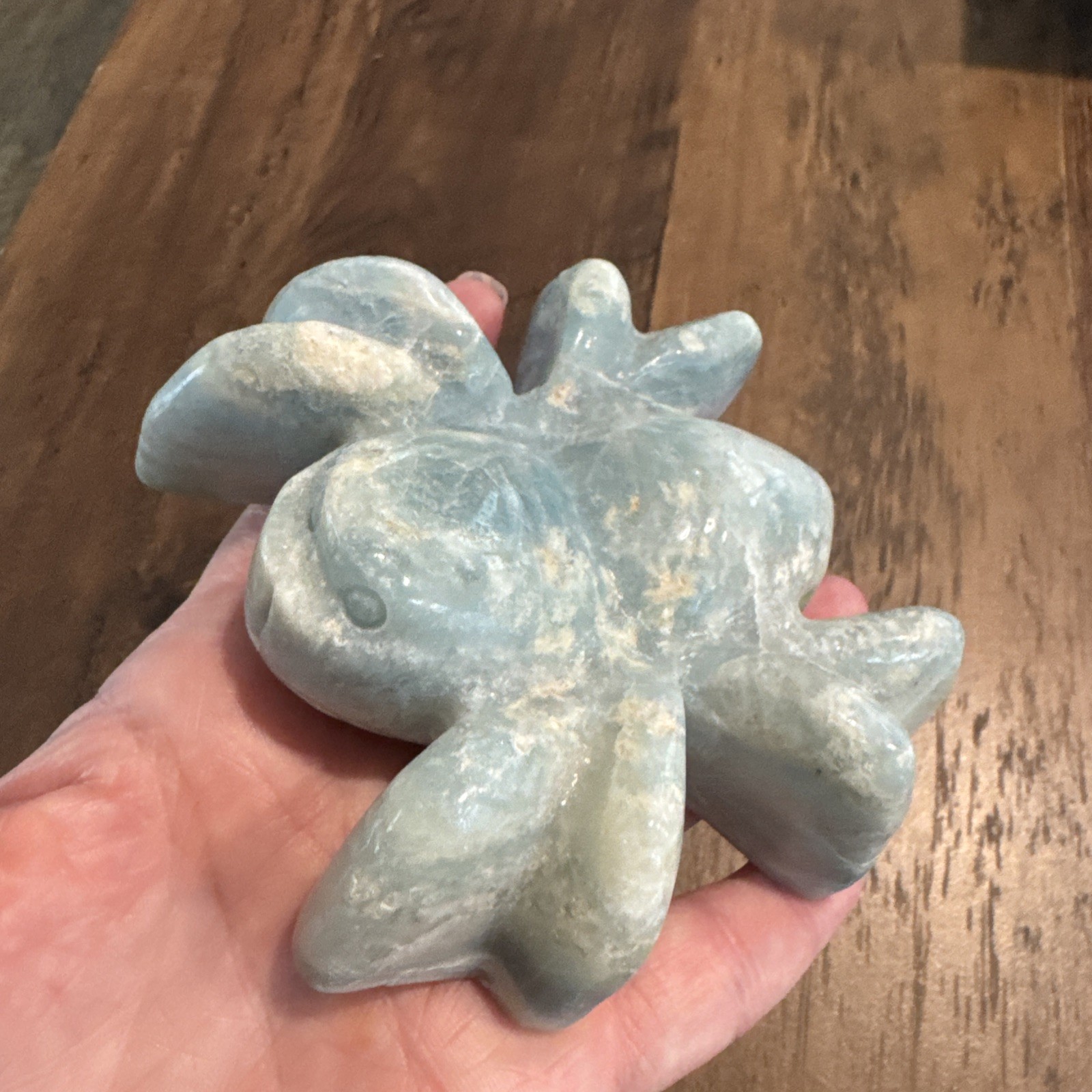 Carribean Calcite Crystal Spider Carving 1Lb 4”